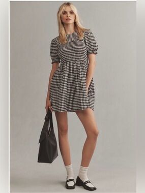 ✨Maeve (NWT) Puff-Sleeve Babydoll Mini Dress Size S✨